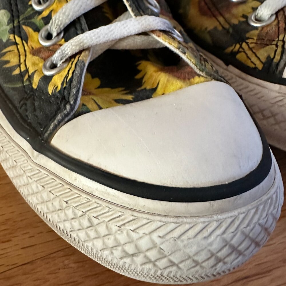 Converse Women's Sunflower Print Low Top Sneakers - Yellow/Black - Picture 7 of 15